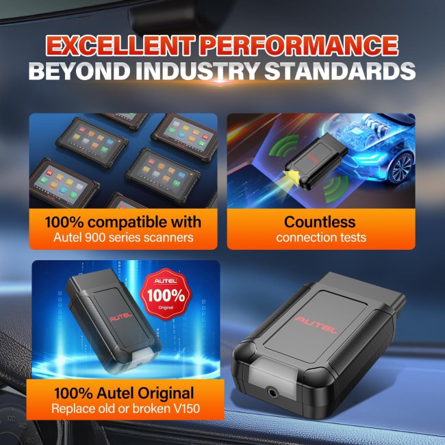 2025 Autel MaxiVCI V150 Wireless Dongle VCI 150 OBD2 Connector Adapter Car Communication Interface for MK900BT MP900BT MP900Z-BT MP900TS TS900