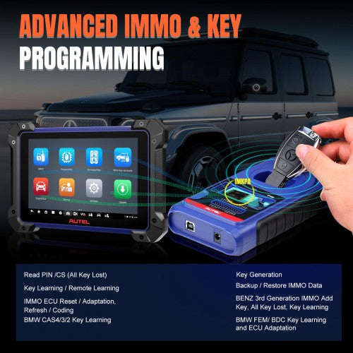 Autel MaxiIM IM608 PRO II (IM608 II/IM608S II)IMMO Key Fob Programming Tool Upgrade of IM608PRO with XP400 PRO Key Programmer Support ECU Coding & Bidirectional 40+ Services