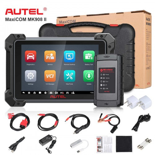(US Ship)Autel MaxiCOM MK908 II Diagnostic Tablet Wi-Fi Printing ECU Coding IMMO Service Refresh Hidden Functions