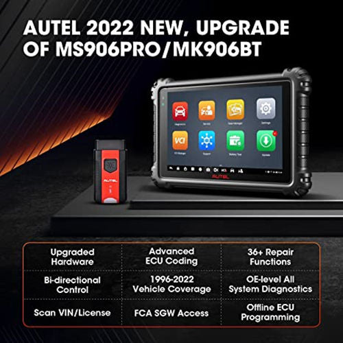 Autel MaxiCOM MK906 PRO Diagnostic Tool Upgraded of MS906 Pro/MK906BT with Advanced ECU Coding Support 36+ Service Functions Active Test  Ship from US Distributor