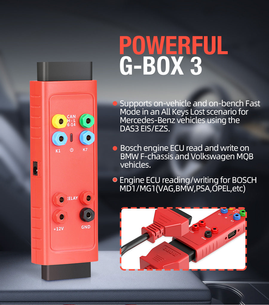 Autel MaxiIM G-BOX 3 Adapter Compatible with MAXIIM IM608, IM608PRO Engine ECU Read/Write for BOSCH MD1/MG1