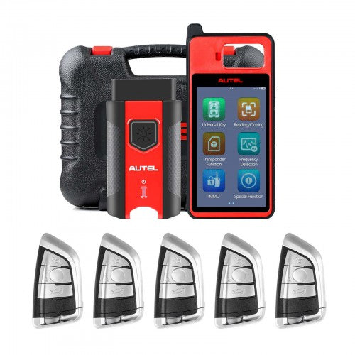 Autel MaxiIM KM100E Universal Key Generator Plus 5PCS Autel Razor Style Universal Key Compatible with 700+ Car Makes