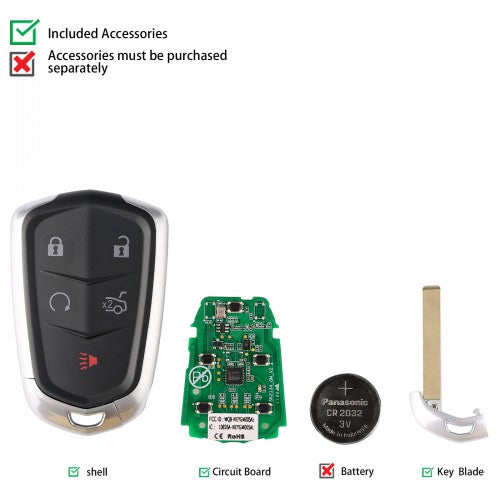 AUTEL IKEYGM005AL 5 Buttons Key for GM Cadillac 5pcs/lot