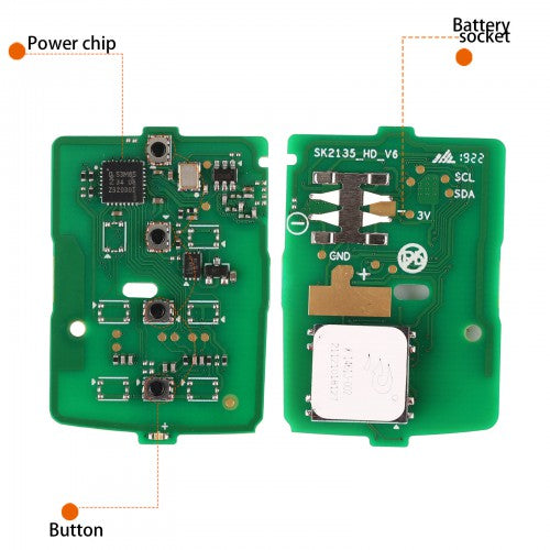AUTEL IKEYHD004AL 4 Buttons Smart Universal Key for Honda 5pcs/lot