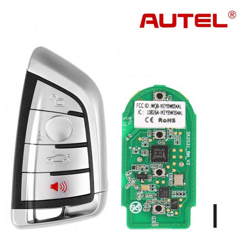 (Summer Deals)AUTEL Razor IKEYBW004AL BMW 4 Buttons Smart Universal Key Compatible with BMW and Other 700+ Car Makes 5pcs/lot