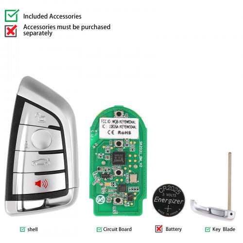AUTEL Razor IKEYBW004AL BMW 4 Buttons Smart Universal Key Compatible with BMW and Other 700+ Car Makes 5pcs/lot