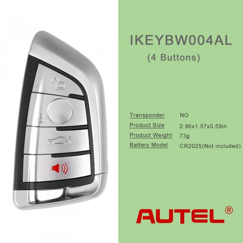 AUTEL Razor IKEYBW004AL BMW 4 Buttons Smart Universal Key Compatible with BMW and Other 700+ Car Makes 5pcs/lot