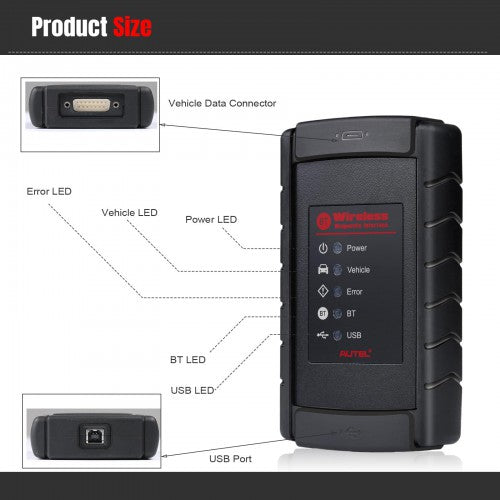 Autel VCI Bluetooth Wireless Diagnostic Interface Bluetooth Connection VCI for MaxiSys Mini/ MS908S/ MS908/ MK908/ MS905