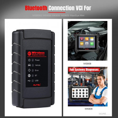 Autel VCI Bluetooth Wireless Diagnostic Interface Bluetooth Connection VCI for MaxiSys Mini/ MS908S/ MS908/ MK908/ MS905