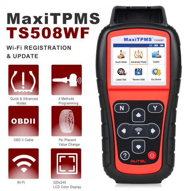 2024 Autel MaxiTPMS TS508WF Advanced TPMS Service Tool with WI-FI Updates