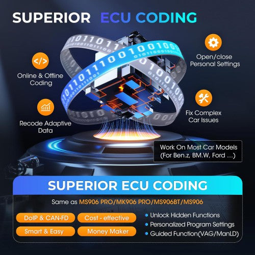 (US Ship)Autel MaxiPRO MP900E Scanner Support CAN-FD DoIP, ECU Coding, Bi-Directional, 40+ Services, Android 11,FCA SGW, Newer of MP808S MP808BT PRO