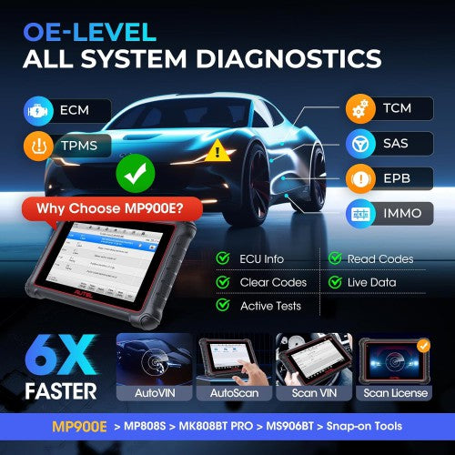 (US Ship)Autel MaxiPRO MP900E Scanner Support CAN-FD DoIP, ECU Coding, Bi-Directional, 40+ Services, Android 11,FCA SGW, Newer of MP808S MP808BT PRO