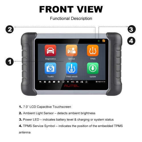 (US Ship)[2 Years Free Update]Autel MaxiPRO MP808TS MP808Z-TS TPMS Relearn Tool with Complete TPMS and Sensor Programming Full System Diagnose Support 31+ Special Functions ECU Coding Ship from US