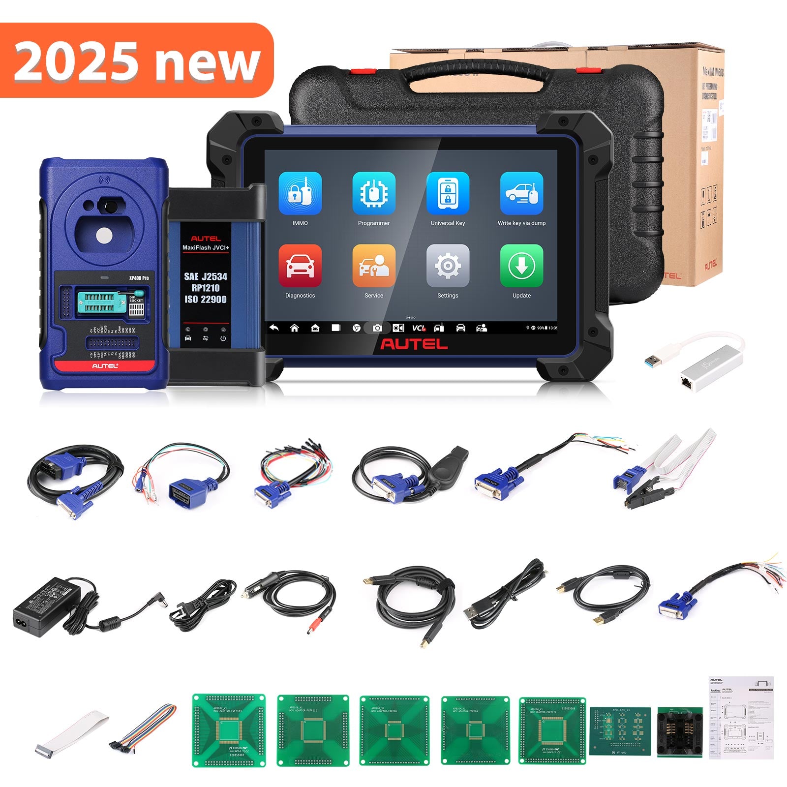 (Anni Sale)(US Ship)Autel MaxiIM IM608 II IM608S II Automotive All-In-One Key Programming Tool Support All Key Lost (No IP Restriction) Free send Autel IMKA G-BOX3 and AUTEL APB112 Smart Key Simulator
