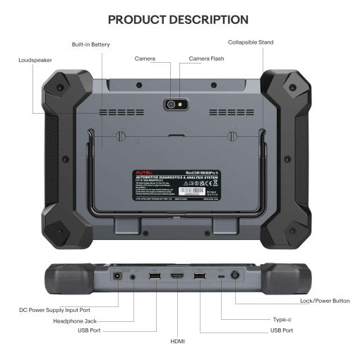 (US Ship)Autel MaxiCOM MK908 Pro II MK908P II Automotive Diagnostic Tablet J2534 Reprogramming Tool Support SCAN VIN and Pre&Post Scan Upgraded of Autel MK908PRO from US Local Distributor