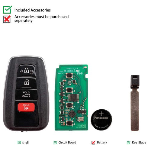 AUTEL IKEYTY003AL 4 Buttons 315/433 MHz