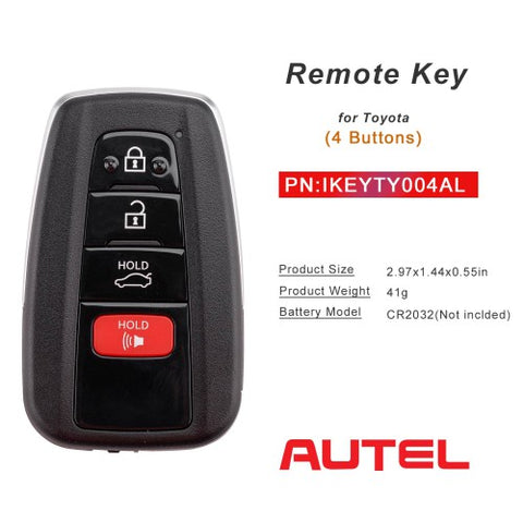 AUTEL IKEYTY003AL 4 Buttons 315/433 MHz