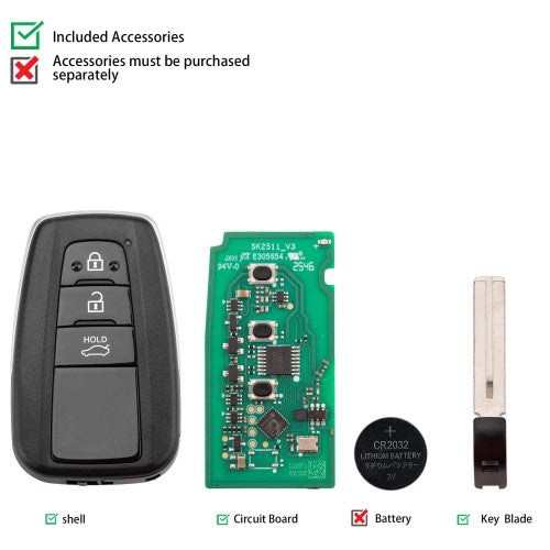 AUTEL IKEYTY003BL Key For Toyota 4D/ 8A