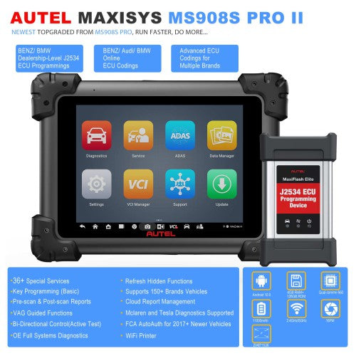 (US Ship)[2 Years Free Update ]Autel MaxiSys Elite II Pro Automotive Full System Diagnostic Tool with MaxiFlash VCI Support SCAN VIN and Pre&Post Scan