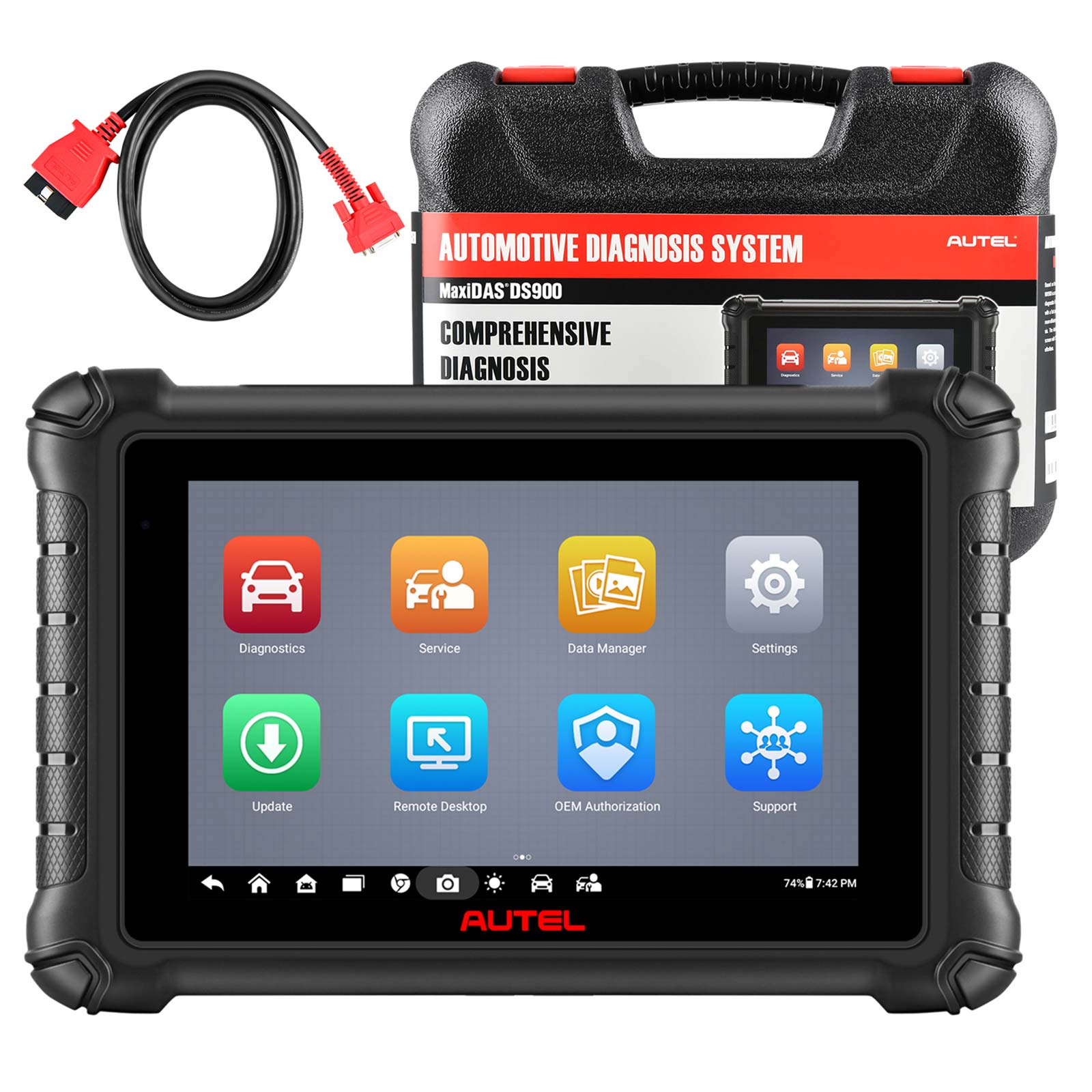 (US Ship)AUTEL MaxiDAS DS900 All Systems Diagnostics and Service Tablet Support ECU Coding, Guided Function, DoIP and CAN FD