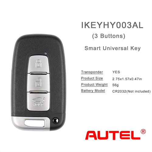 AUTEL IKEYHY003AL Hyundai 3 Buttons Universal Smart Key