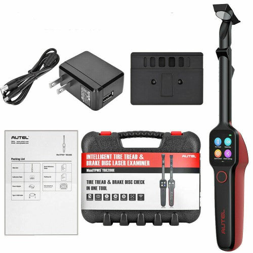 (US Ship)Autel MaxiTPMS TBE200E Tire Brake Examiner TBE200(E) Laser Tire Tread Depth & Brake Disc Examiner 2 in 1 Tester Work with ITS600E Ship from US Local Distributor
