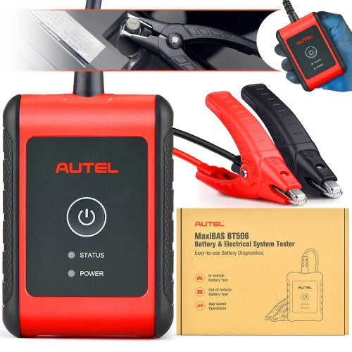 (US Ship)Autel MaxiBAS BT506 Auto Battery and Electrical System Analysis Tool Works for iOS/ Android and Autel MaxiSys Tablet