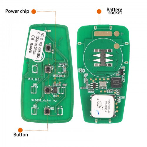 AUTEL IKEYAT004BL Independent 4 Button Universal Smart Key - Remote Start 5pcs/lot