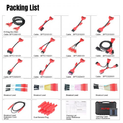 (US Ship)Autel MaxiSYS EVDiag Electric Vehicle Diagnostics Upgrade Kit Autel EV Box Works with Maxisys Ultra/ MS909/ MS919 for Battery Pack Diagnostics