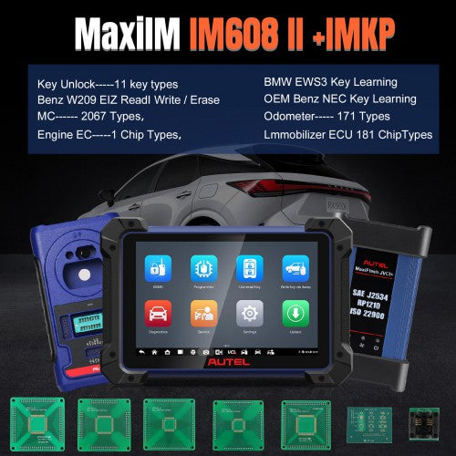 Autel MaxiIM IM608 II IM608S II Automotive All-In-One Key Programming Tool Support All Key Lost (No IP Restriction) Free send Autel IMKA G-BOX3 and AUTEL APB112 Smart Key Simulator