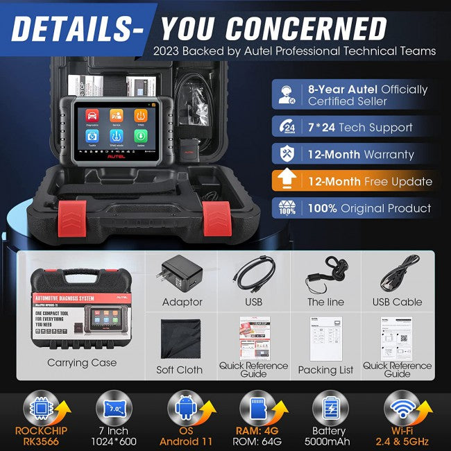 (US Ship)[2 Years Free Update]Autel MaxiPRO MP808TS MP808S-TS MP808Z-TS TPMS Relearn Tool with Complete TPMS and Sensor Programming Full System Diagnose Support 30+ Special Functions