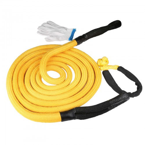 2.5CM Diameter Off-Road Recovery Winch Strap /Tow Rope 14Tons Pulling Force With Soft Shackle Gloves 20ft/6M for Jeep/ATV/SUV/UTV/Truck/Field Rescue