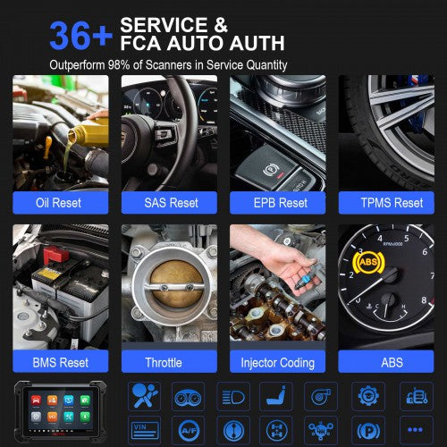 (US Ship)Autel MaxiCOM MK908 II Diagnostic Tablet Wi-Fi Printing ECU Coding IMMO Service Refresh Hidden Functions